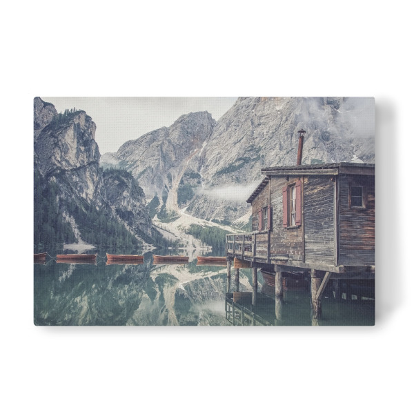 Leinwandbild "Braies lake" artboxONE - Natur,Reise,Reise / Länder