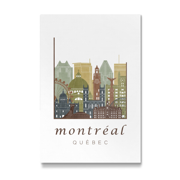 Galerie-Print "Montreal City skyline light brown" 30x20 cm artboxONE