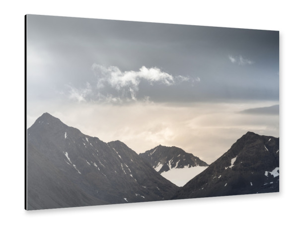 Alu-Dibond "Wolken und Berge" 30x20 cm artboxONE