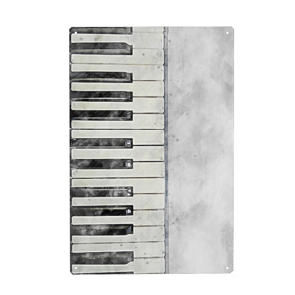 Metall Poster "Piano (matart)" artboxONE - Musik - Grand,Piano,Instrument,Instruments,Music,Musical,Musician,Musik,Klavier,Flügel - Blechschild