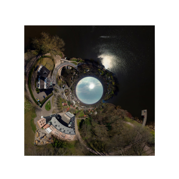 Poster 20x20 cm "PlanetArt - Schloss Reinbek - Süd" artboxONE - Städte,Natur,Reise,Architektur,Reise / Länder