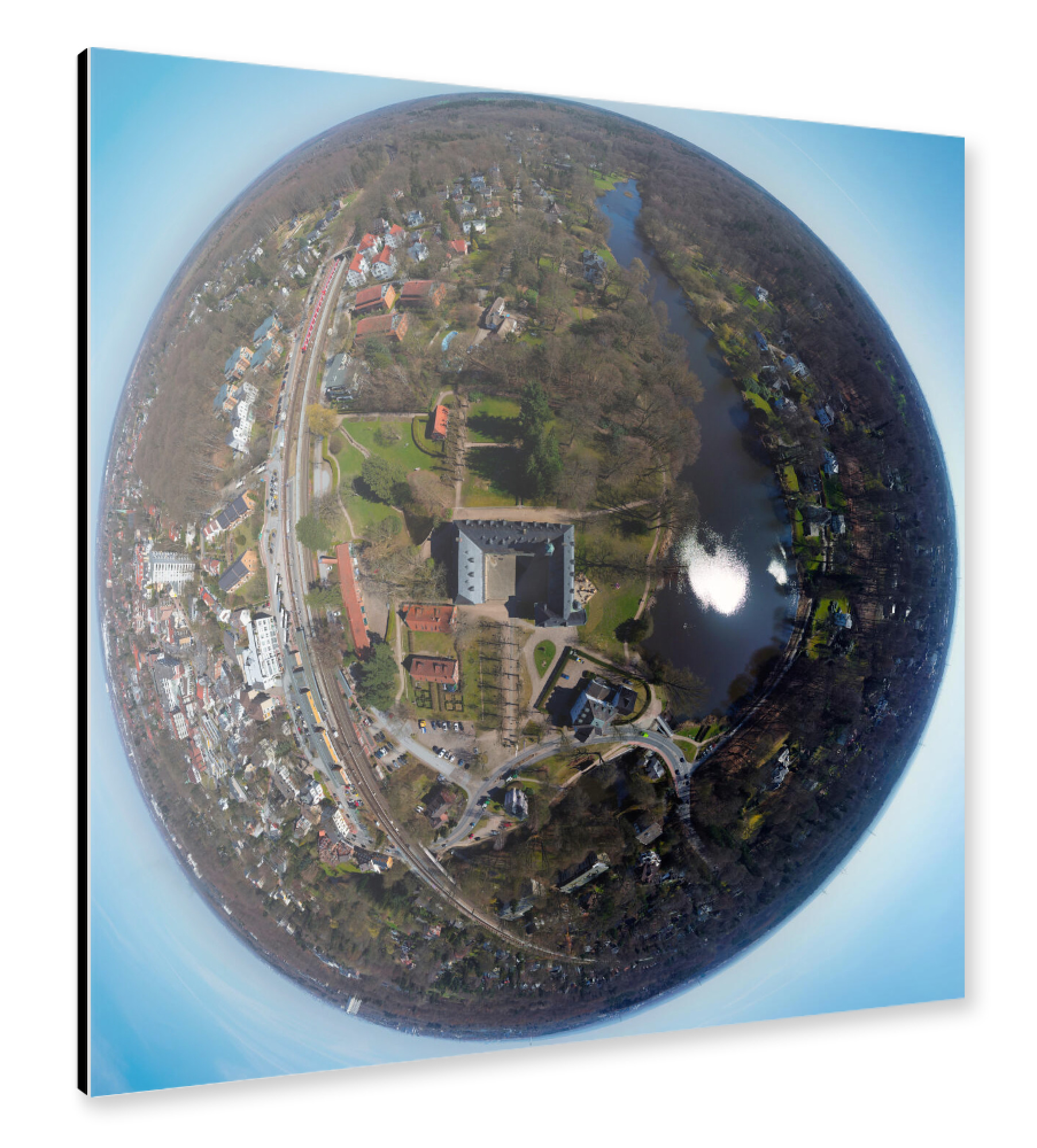 Alu-Dibond "Planet Schloss Reinbek" 30x30 cm artboxONE