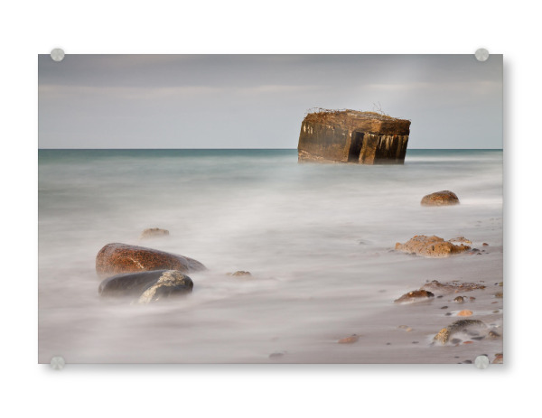 Acrylglasbild "Bunker bei Wustrow" artboxONE - Natur,Reise,Architektur,Reise / Strand und Meer