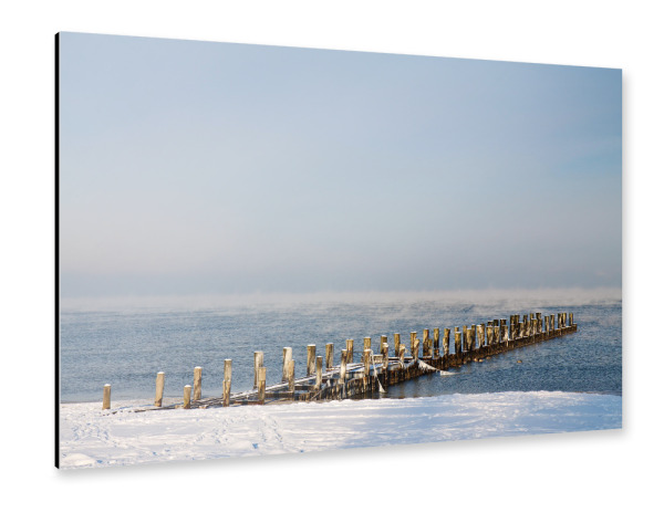 Alu-Dibond "Buhne in Zingst im Winter" 30x20 cm artboxONE