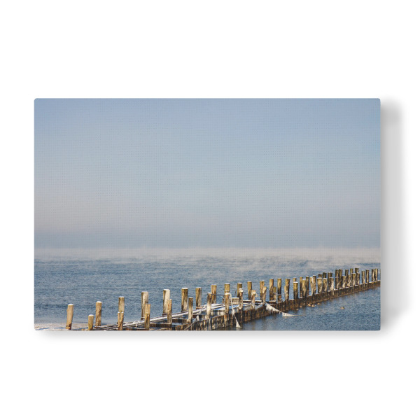 Leinwandbild "Buhne in Zingst im Winter" artboxONE - Natur,Reise,Reise / Strand und Meer