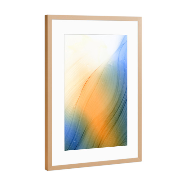 Poster mit Rahmen Kupfer "The Feeling - Waves" artboxONE - Abstrakt