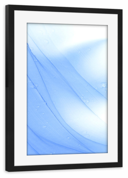 Poster mit Rahmen schwarz "Light blue Lines" artboxONE - Abstrakt