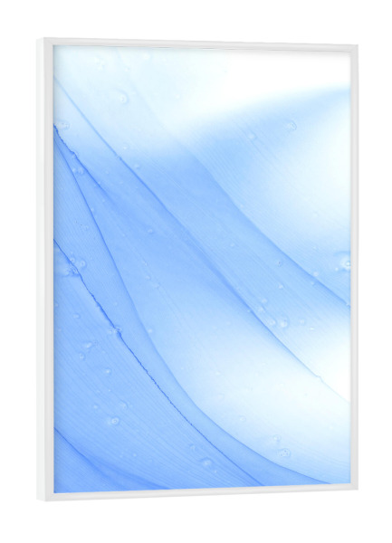 Poster mit weißem Rahmen "Light blue Lines" artboxONE - Abstrakt