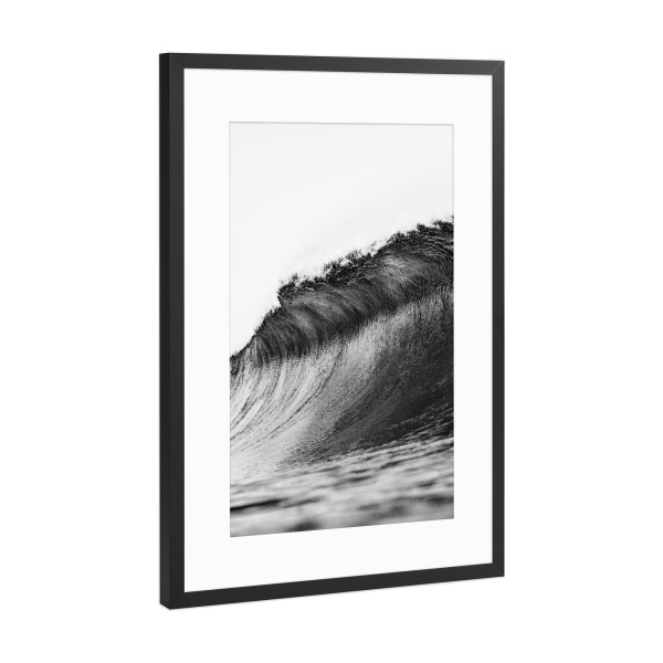 Poster mit Rahmen Schwarz (Metallic) "The Ocean Wave" artboxONE - Natur,Reise,Reise / Strand und Meer,Sport / Sommerspiele
