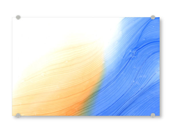Acrylglasbild "Orange n Blue" artboxONE - Abstrakt