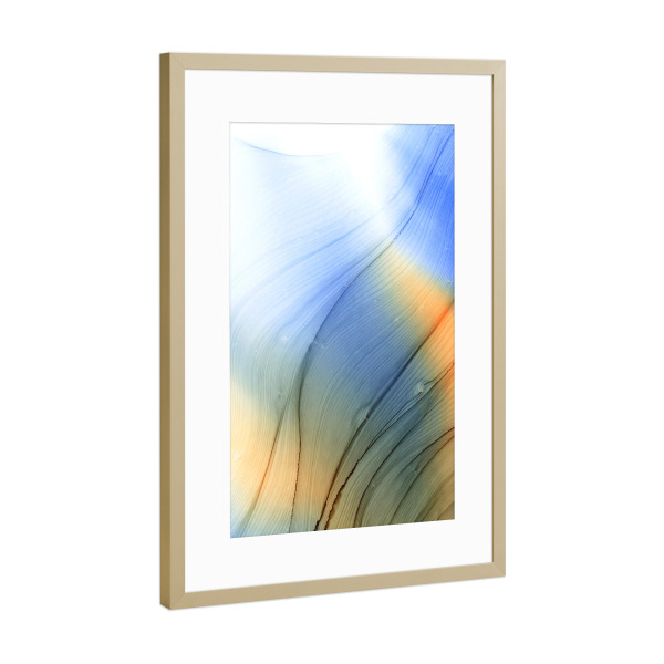 Poster mit Rahmen Gold "Bright Day art" artboxONE - Abstrakt