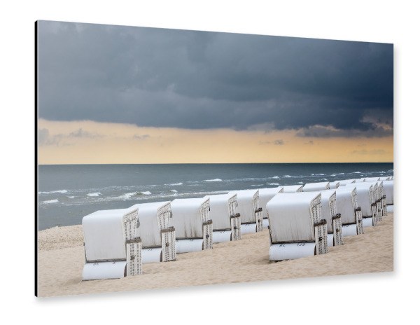 Alu-Dibond "Strandkörbe in Zinnowitz" 30x20 cm artboxONE