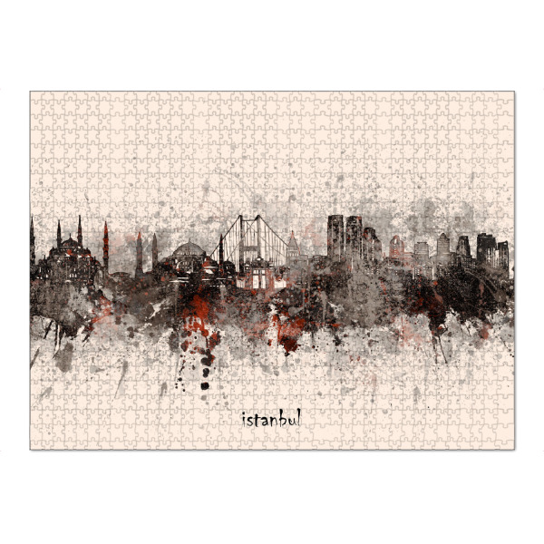Puzzle Ravensburger "Istanbul skyline artistic beige" artboxONE - Städte,Architektur,Städte / Istanbul