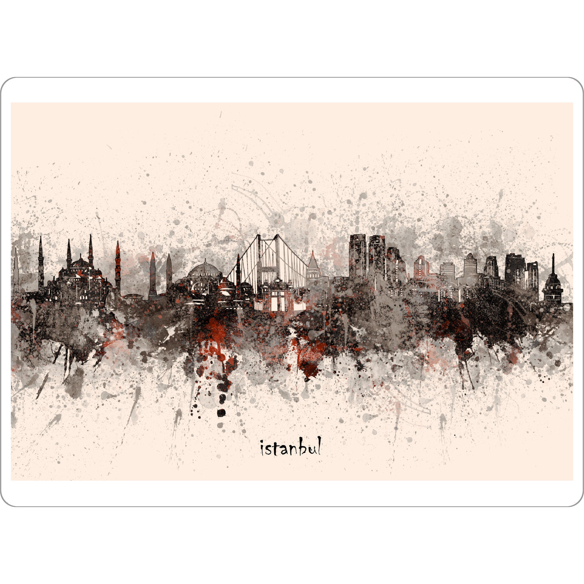 Tischset "Istanbul skyline artistic beige" artboxONE - Städte,Architektur,Städte / Istanbul