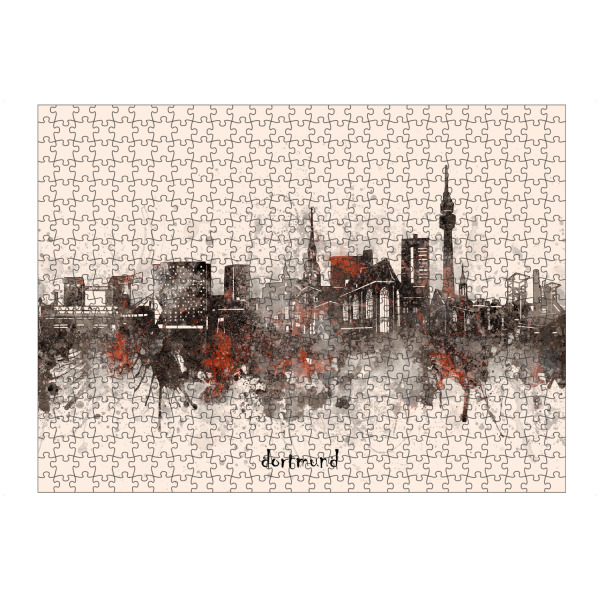 artboxONE Puzzle "Dortmund skyline artistic beige" artboxONE - Städte,Reise,Architektur