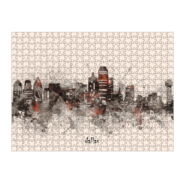 artboxONE Puzzle "Dallas skyline artistic beige" artboxONE - Städte,Reise,Architektur
