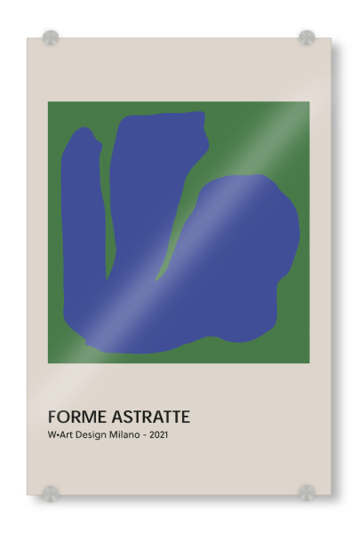 Acrylglasbild "FORME ASTRATTE IN BLUE AND GREEN" artboxONE - Floral,Abstrakt