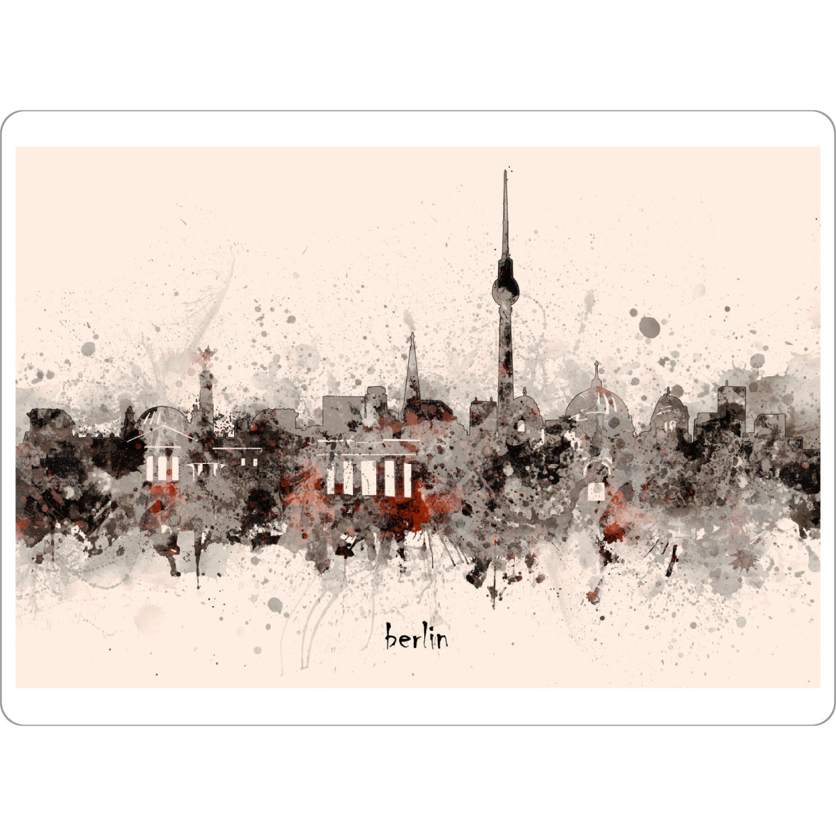 Tischset "Berlin skyline artistic beige" artboxONE - Städte,Städte / Berlin,Reise,Architektur
