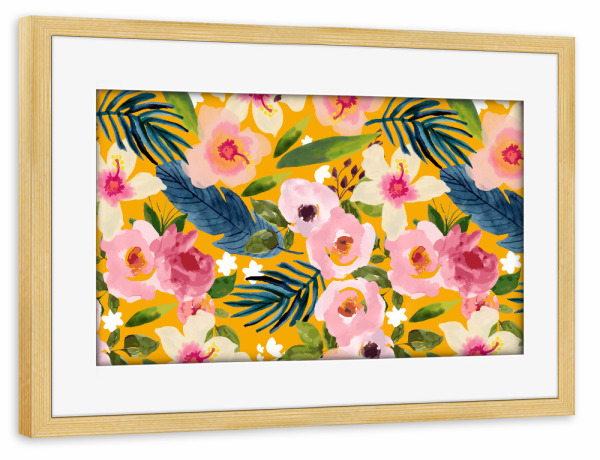 Poster mit Rahmen kiefer "No Winter Lasts Forever" artboxONE - Floral