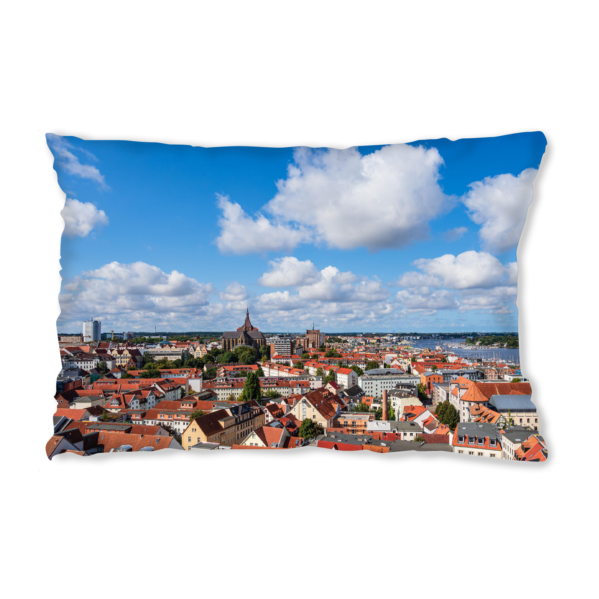 Design-Kissen "Blick über Rostock" artboxONE - Reise,Architektur,Städte / Weitere