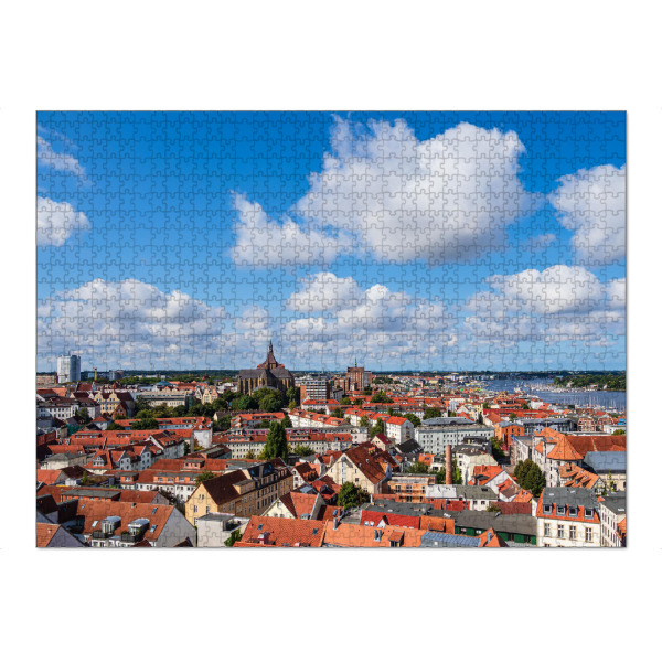 Puzzle Ravensburger "Blick über Rostock" artboxONE - Reise,Architektur,Städte / Weitere