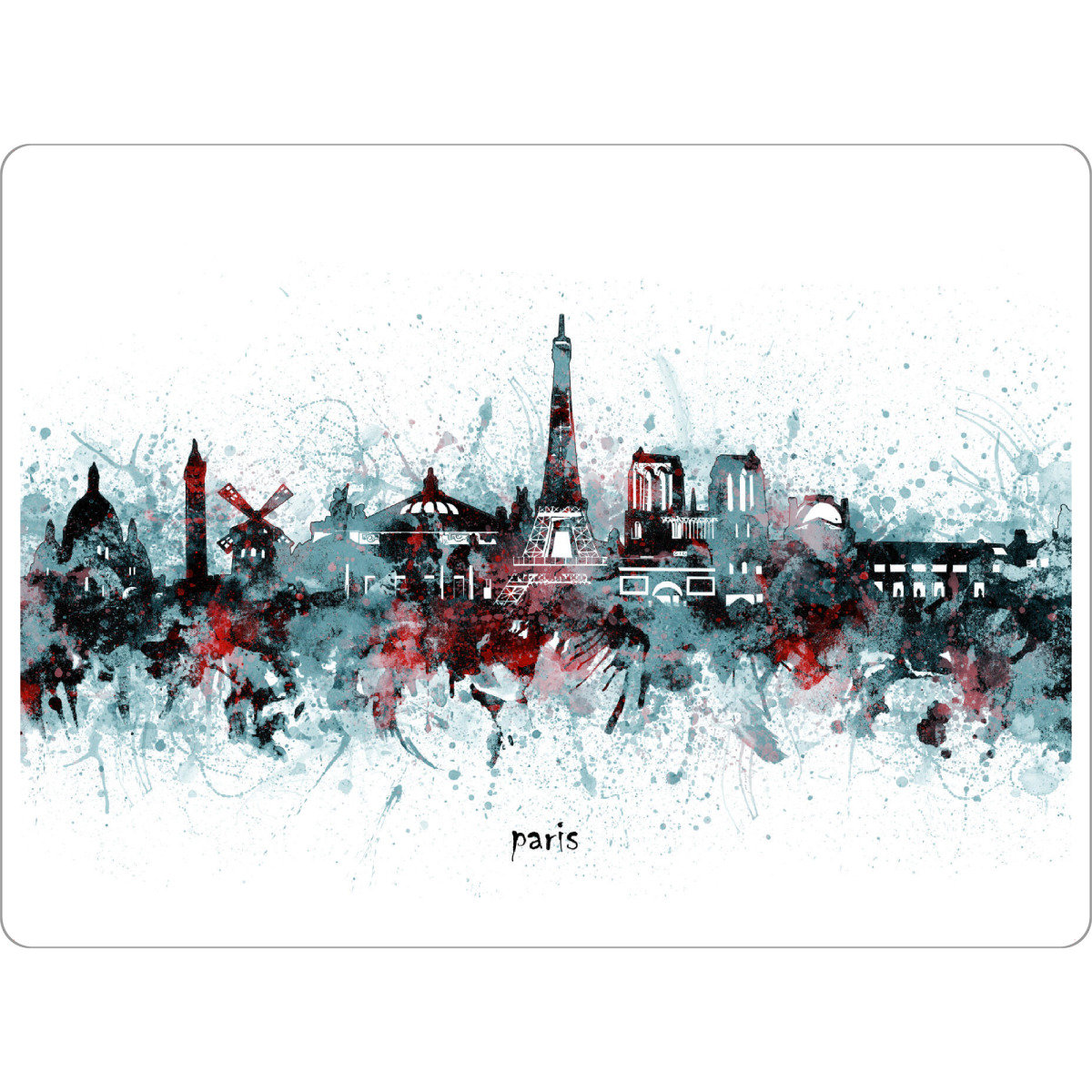 Tischset "Paris skyline artistic grey" artboxONE - Städte,Reise,Städte / Paris,Arcadia