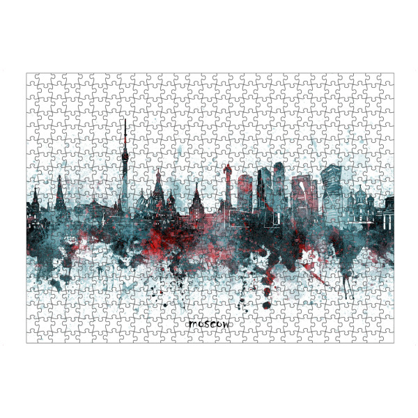 Puzzle Ravensburger "Moscow skyline artistic grey" artboxONE - Städte,Reise,Architektur