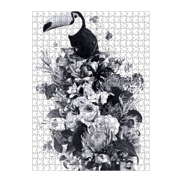 artboxONE Puzzle "Floral Woman Bird BW" artboxONE - Floral,Tiere