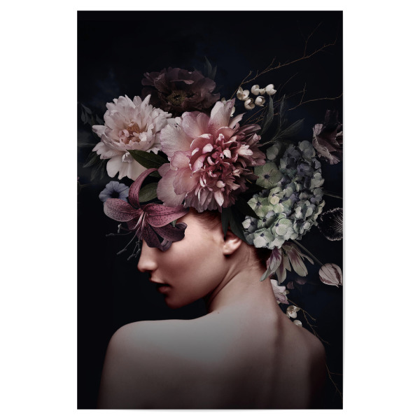 Poster 30x20 cm "Floral Woman Classic" artboxONE - Natur,Menschen