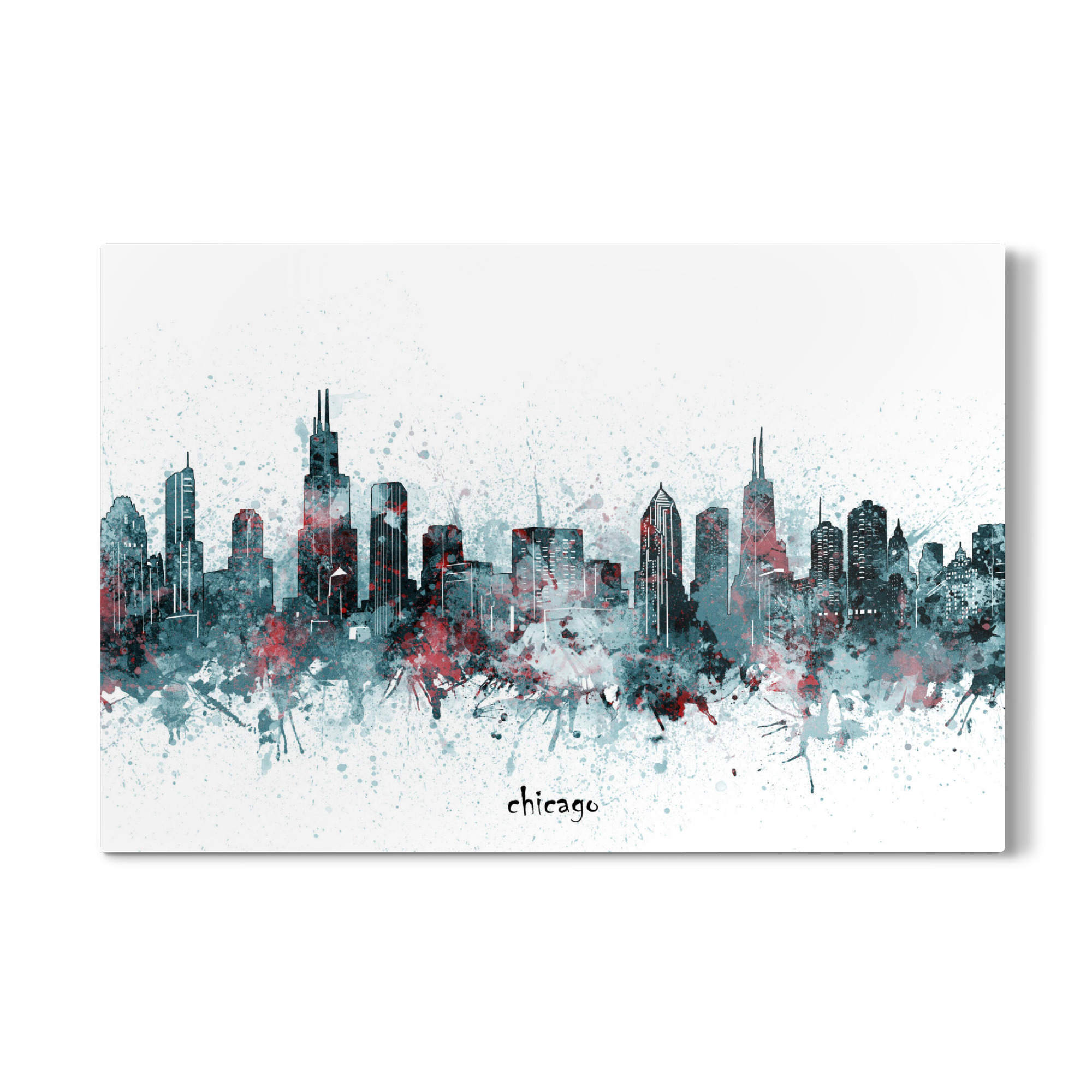 Galerie-Print "Chicago skyline artistic grey" 30x20 cm artboxONE
