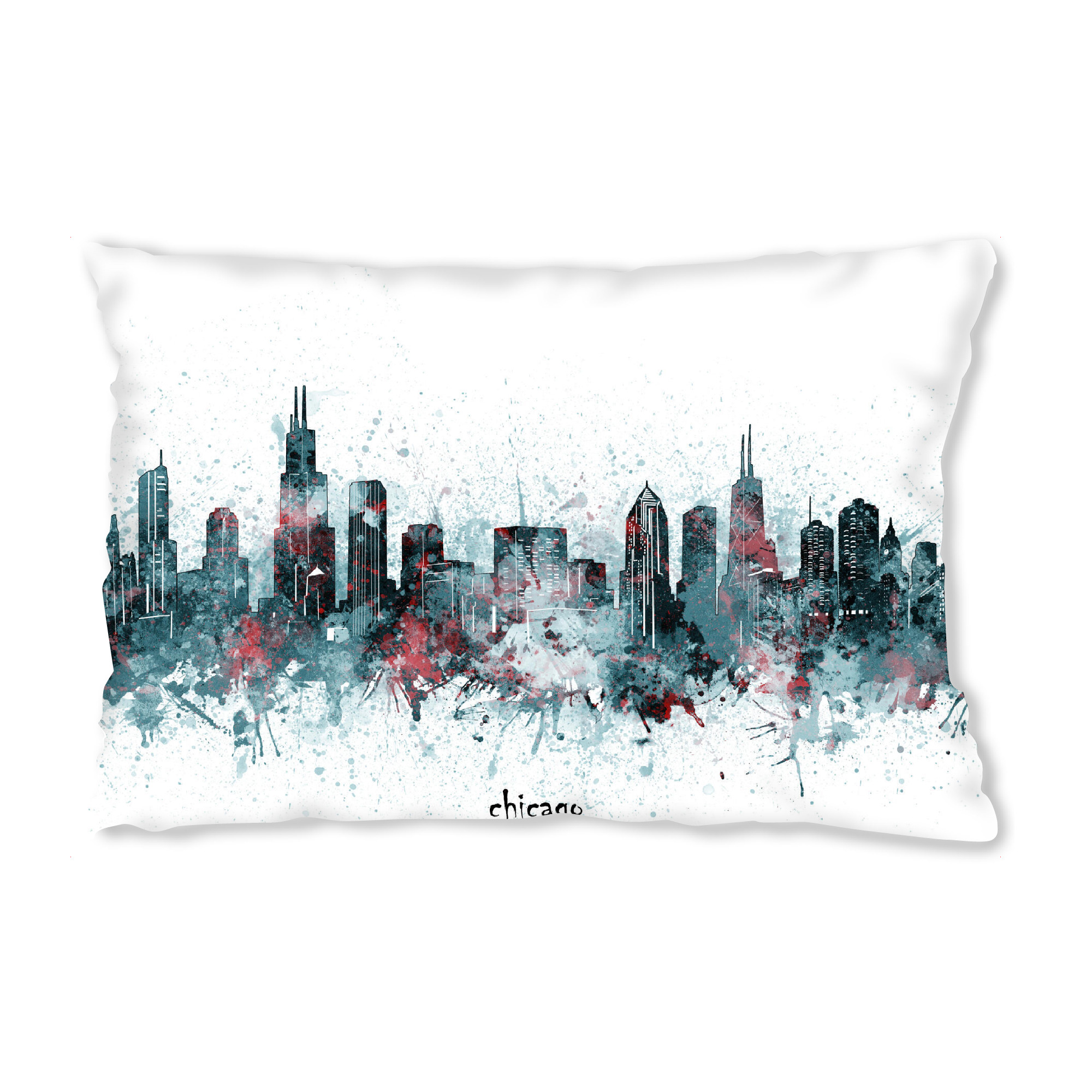 Design-Kissen "Chicago skyline artistic grey" artboxONE - Städte,Reise,Architektur,Städte / Chicago
