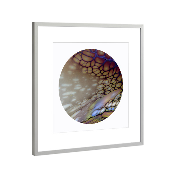 Poster mit Rahmen Silber "Dark Cells" artboxONE - Abstrakt