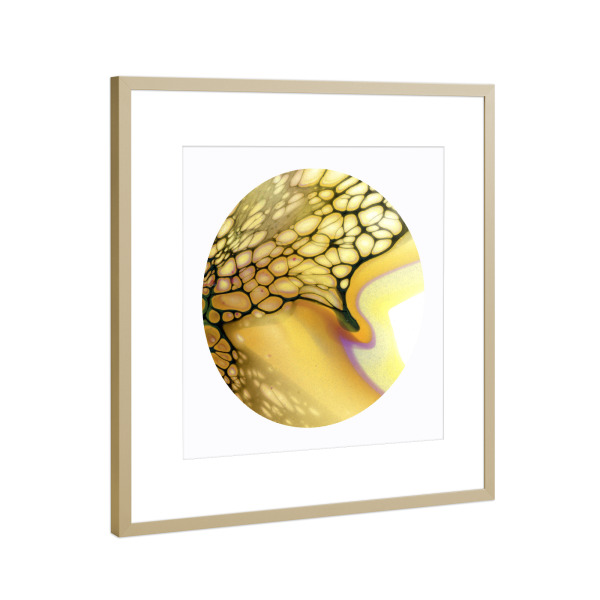 Poster mit Rahmen Gold "Wings Art" artboxONE - Abstrakt
