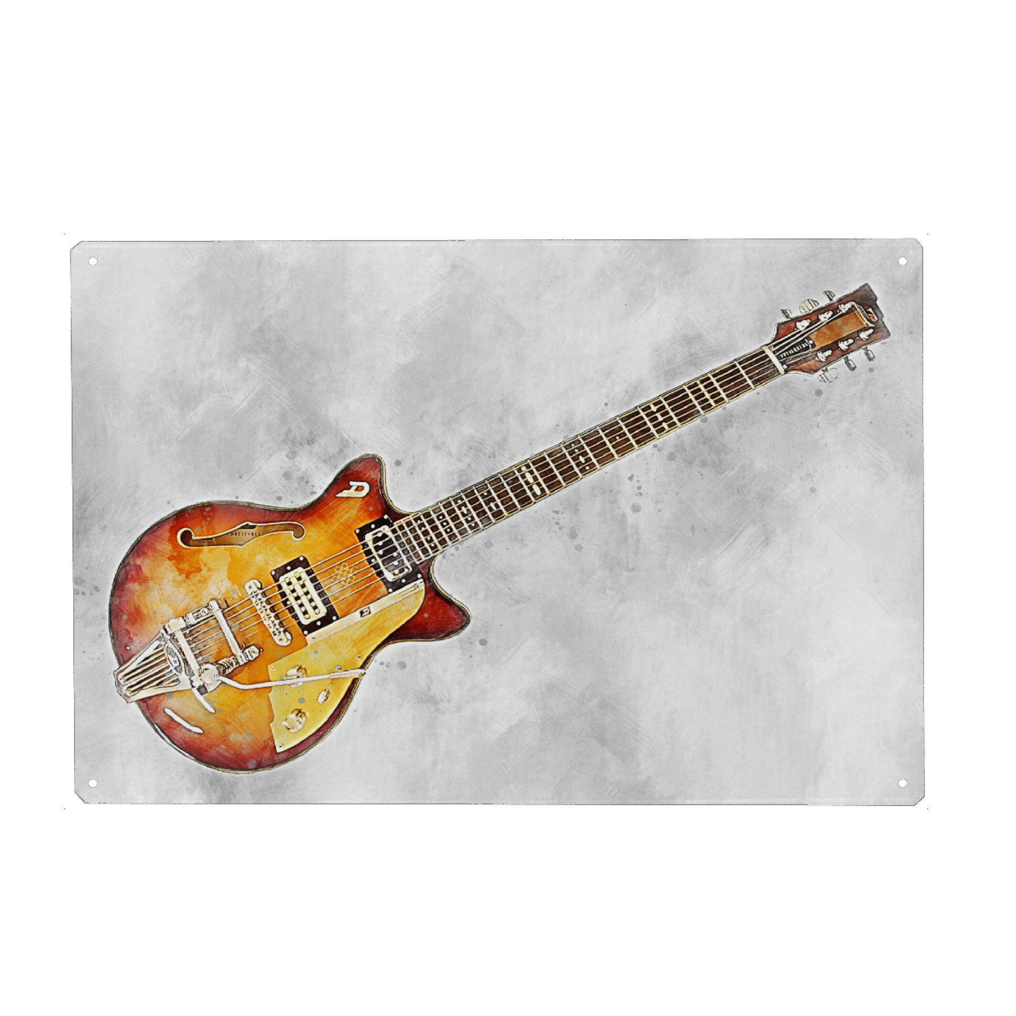 Metall Poster "Electric guitar 6 (matart)" artboxONE - Musik - Guitar,Electric,Guitarist,Rock,Instrument,Instruments,Music,Musical,Musician,Bass