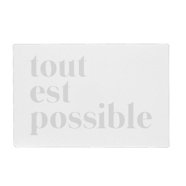 Holzbild "Tout est possible" artboxONE - Typografie,Städte / Paris
