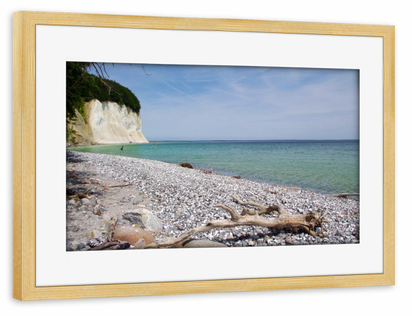 Poster mit Rahmen kiefer "Der Kreidefelsen auf Rügen" artboxONE - Natur,Reise,Reise / Strand und Meer,Reise / Länder