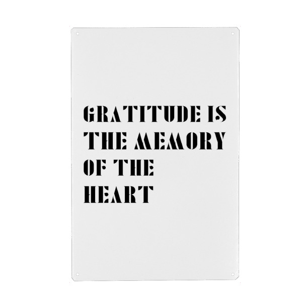 Holzbild "Gratitude is" artboxONE - Typografie - Typography,Typografie,Schwarzweiß,Blackandwhite