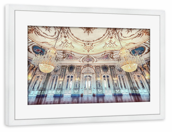 Poster mit Rahmen weiß "Palace of Queluz" artboxONE - Städte,Reise,Architektur,Reise / Länder,Städte / Weitere