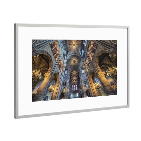 Poster mit Rahmen Silber "Inside Notre-Dame" artboxONE - Städte,Reise,Architektur,Städte / Paris,Reise / Länder