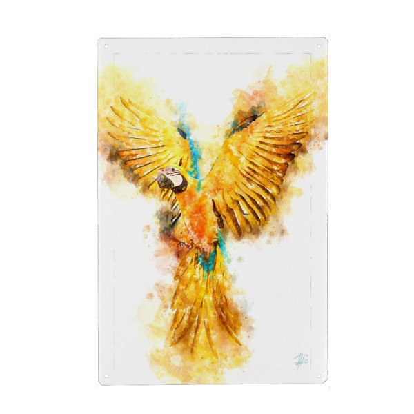 Holzbild "Gelber Papagei" artboxONE - Natur,Reise,Tiere