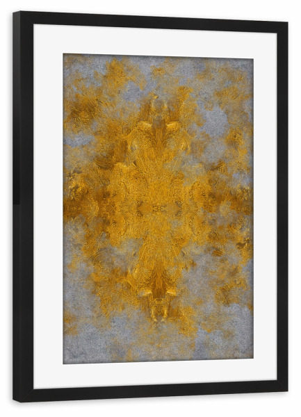 Poster mit Rahmen schwarz "Spark Gold B" artboxONE - Abstrakt - Golden,Abstract,Abstrakt