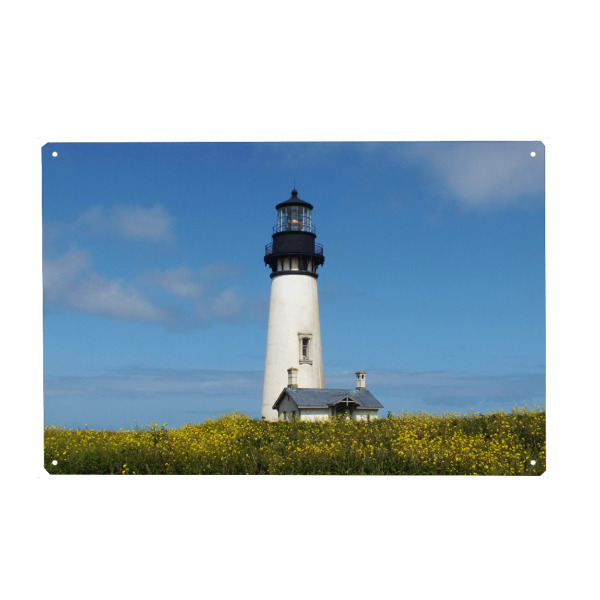 Metall Poster "Yaquina head lighthouse, Oregon" artboxONE - Reise,Architektur,Reise / Strand und Meer,Reise / Länder