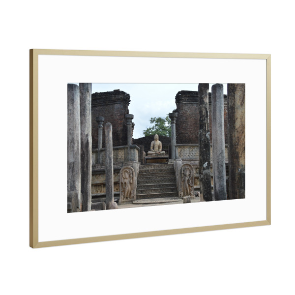 Poster mit Rahmen Gold "Polornnaruwa (Sri Lanka)" artboxONE - Reise,Architektur,Reise / Asien,Reise / Länder