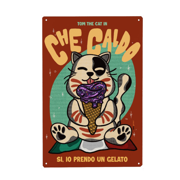 Holzbild "Che Caldo" artboxONE - Tiere,Essen & Trinken