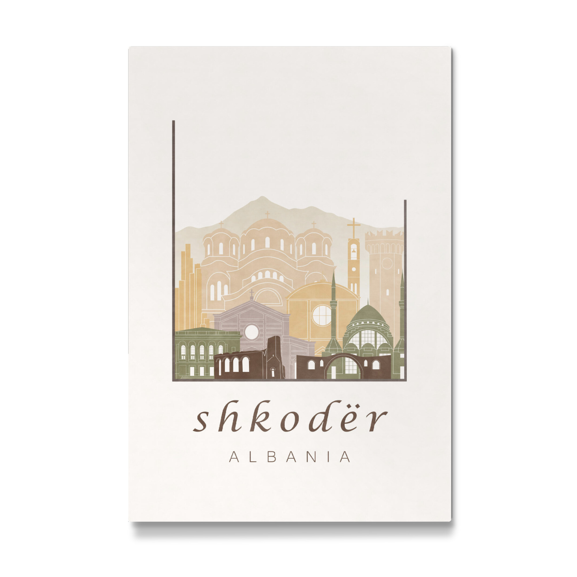 Galerie-Print "Shkoder skyline rustic" 30x20 cm artboxONE