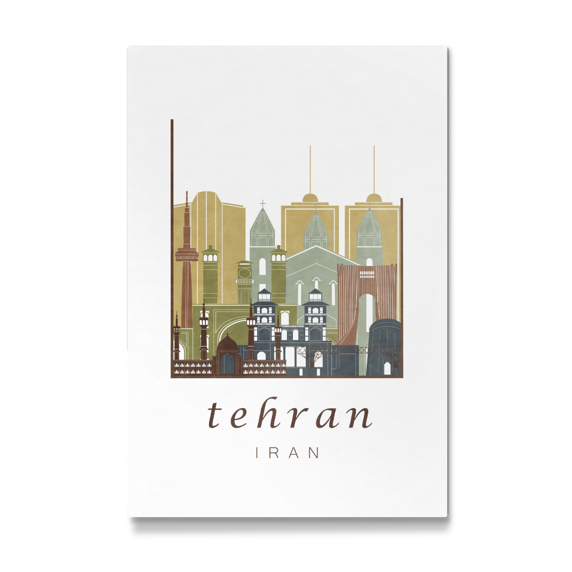 Galerie-Print "Tehran skyline light brown" 75x50 cm artboxONE