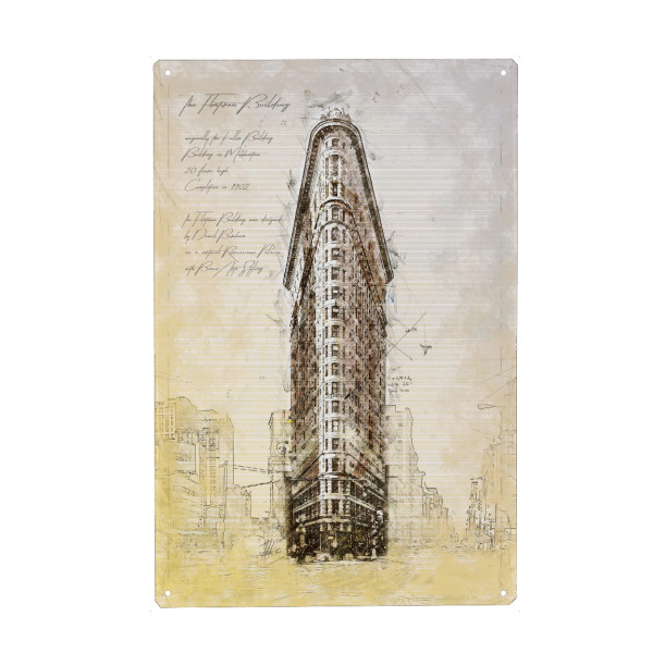 Metall Poster "FlatIron Building, New York" artboxONE - Städte / New York,Architektur