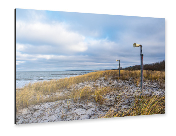 Alu-Dibond "Lautsprecher am Strand" 30x20 cm artboxONE