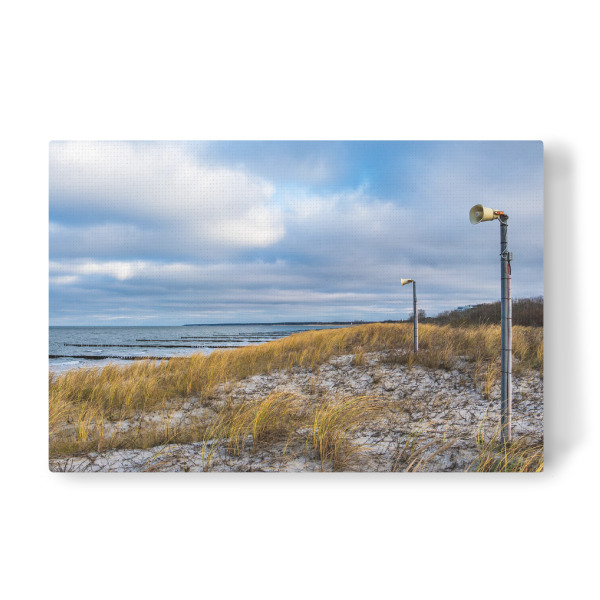 Leinwandbild "Lautsprecher am Strand" artboxONE - Natur,Reise,Reise / Strand und Meer