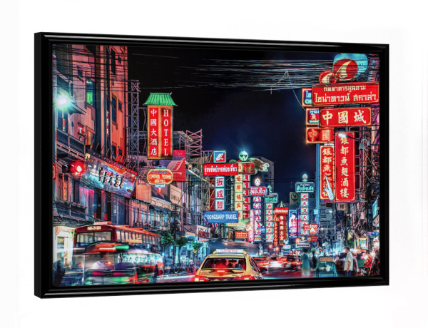 Poster mit schwarzem Rahmen "Bangkok by night" artboxONE - Städte,Reise,Reise / Asien,Reise / Länder,Städte / Weitere
